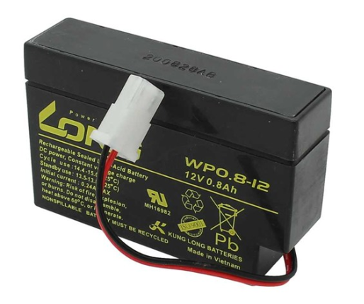 Batería emergencia 12V 0,8Ah con conector FIX-S