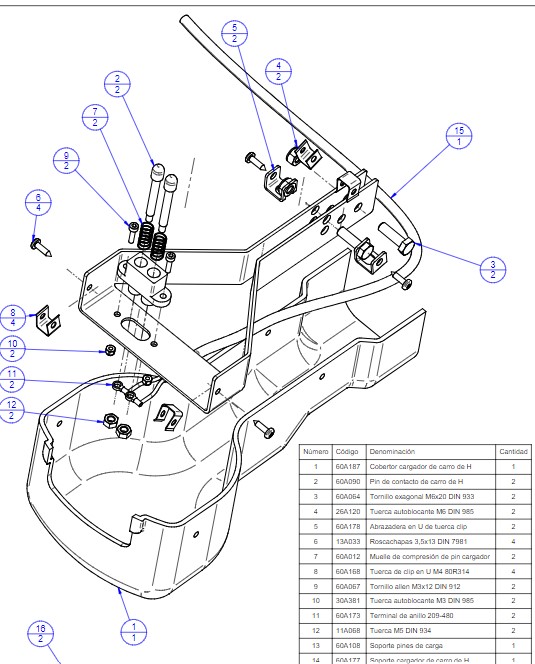 Chariot pour H charge au rail (complet)