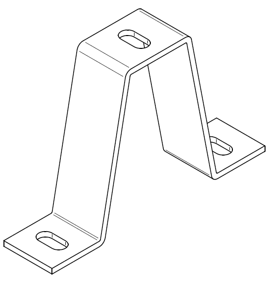 Platine de décalage 115mm Blanche RAL 9016