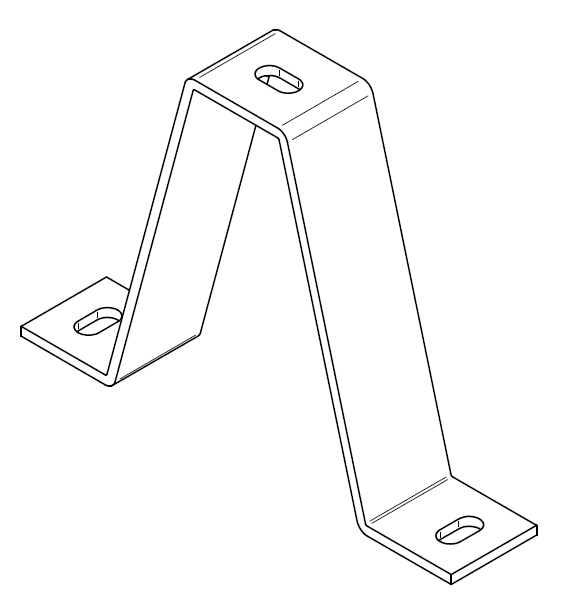 Platine de décalage 180mm Blanche RAL 9016