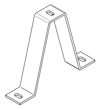 Platine de décalage 200mm Blanche RAL 9016