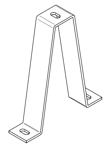 Platine de décalage 250mm Blanche RAL 9016
