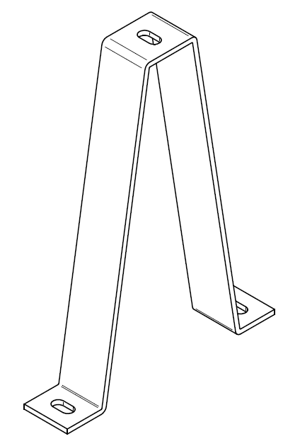 Platine de décalage 325mm Blanche RAL 9016