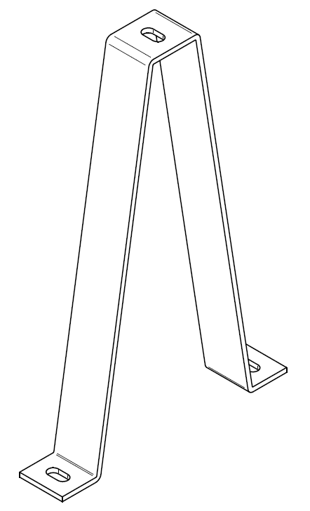 Platine de décalage 395mm Blanche RAL 9016