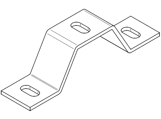 Platine de décalage 45mm Blanche RAL 9016