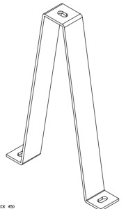 [H8/6-395B] Fijación a forjado 395mm BRUTO