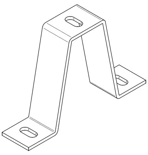 [H8/6-115 (60A364)] Platine de décalage 115mm Blanche RAL 9016