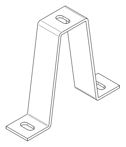 [H8/6-145 (60A365)] Platine de décalage 145mm Blanche RAL 9016