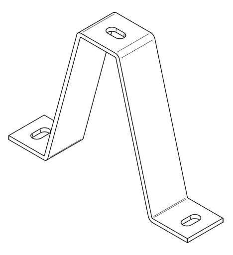 [H8/6-180 (60A381)] Platine de décalage 180mm Blanche RAL 9016