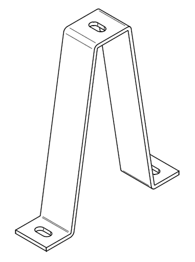 [H8/6-250 (60A367)] Platine de décalage 250mm Blanche RAL 9016
