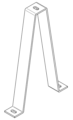 [H8/6-395 (60A369)] Platine de décalage 395mm Blanche RAL 9016