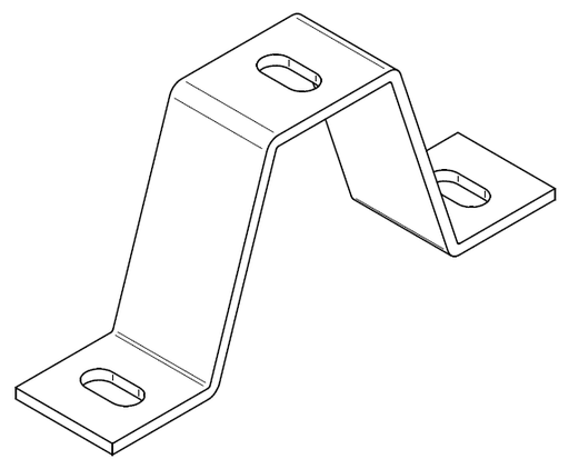 [H8/6-80 (60A363)] Platine de décalage 80mm Blanche RAL 9016