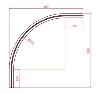 [H8/3-90 (60A377)] Courbe 90º