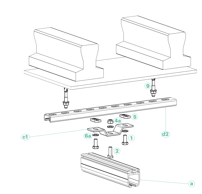 Installation de rails de transfert plafonniers